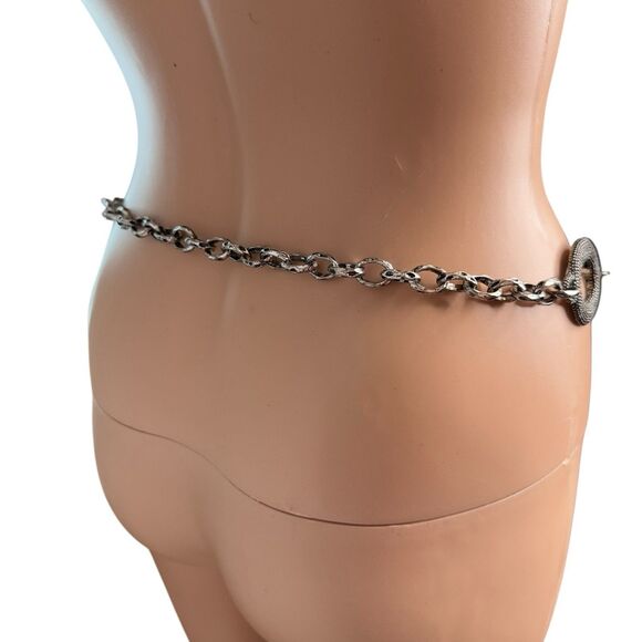 Vintage Silver Tone Animal‎ Print Women's Chain Belt Adj. 17"-40” - Picture 5 of 8